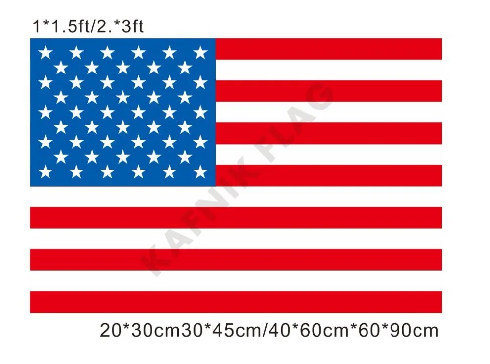 

Cafnik, бесплатная доставка, 20*30 см/30*45 см/40*60 см/60*90 см, маленькие односторонние флаги, американский флаг, флаг США для стран, мировое мероприятие