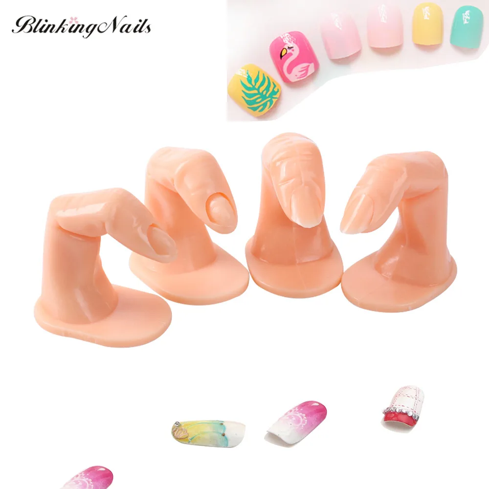 3D Practise Plastic False Finger Nails Fingerprint Nail Art Fake Display French Manicure Acrylic Tips Faux Ongles Nagellak|finger nails|false