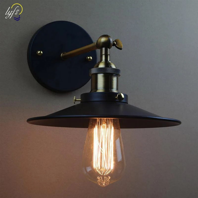 

Ретро-светильники E27 в стиле индастриал, винтажные настенные лампы в американском стиле, для ресторана, кафе, бара, кабинета, домашний декор