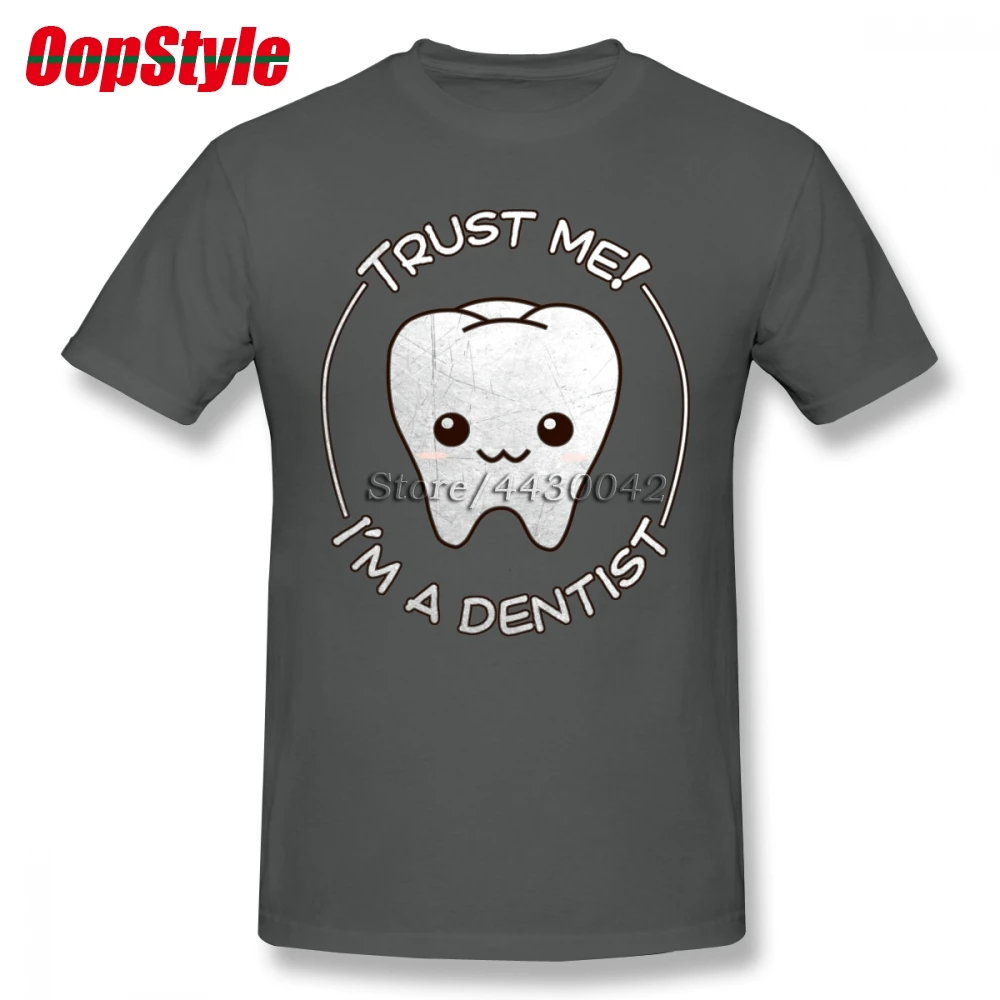 Мужская хлопковая футболка Funny Tooth Trust A Dentist большие размеры 4XL 5XL 6XL Camiseta | одежда