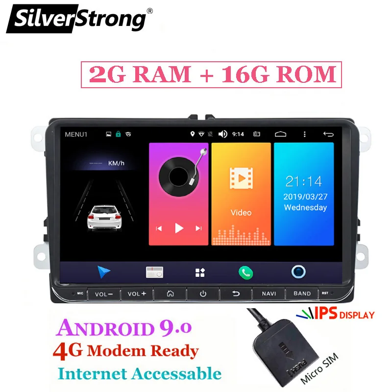 902BM3-2G16G SilverStrong ips 9 дюймов Android9.0 4G Мобильный DVR GPS Радио Навигация для Golf6/Golf5/поло/PASSAT CC/Touran Tiguan DSP система контроля давления в шинах RDS - Цвет: 902BM3-2G16G