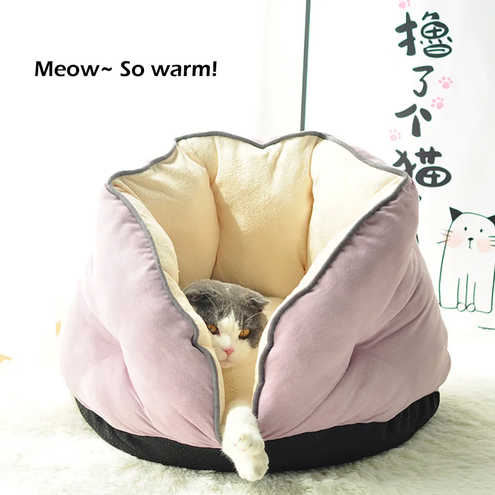 Кровать для собак маленьких средних теплое гнездо щенок кошка диван полу