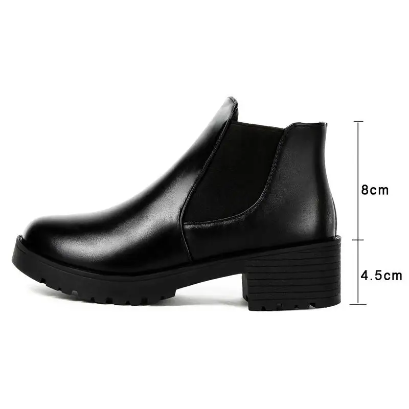 Женские модные короткие мотоциклетные ботинки мартинсы кожаные женская обувь