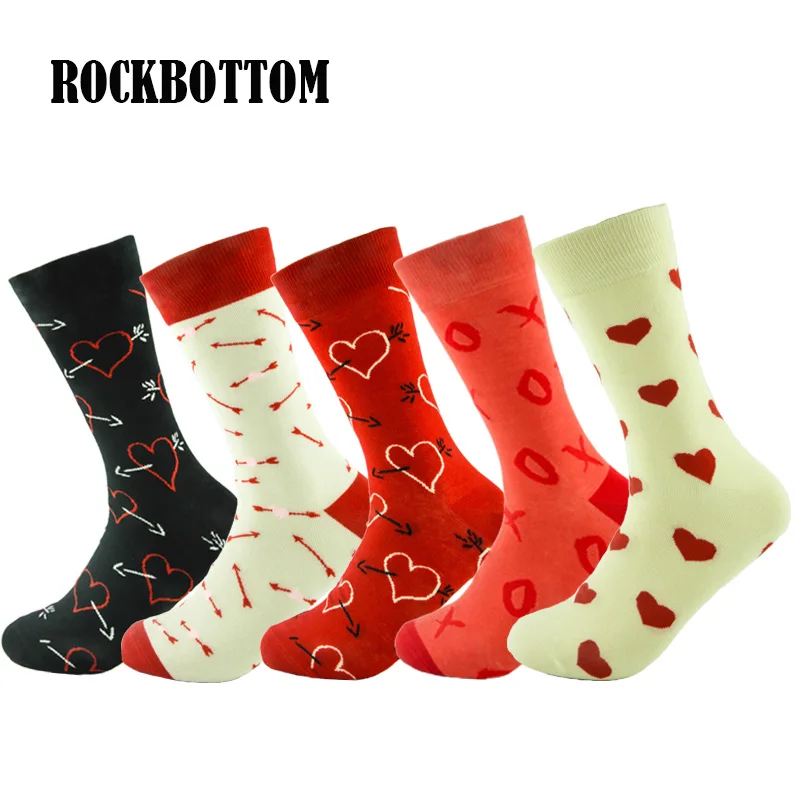 ROCKBOTTOM новые мужские носки красочные harajuku мультфильм любовь подарок длинные до