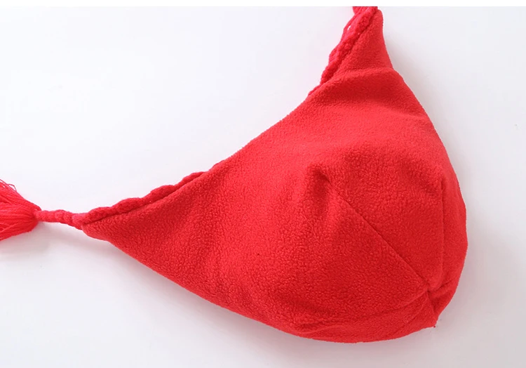 Детская зимняя шапка, утолщенная теплая детская трикотажная шапка с принтом ушей, шапки для девочек и мальчиков, Рождественская белая шапка, детская шапка с помпоном