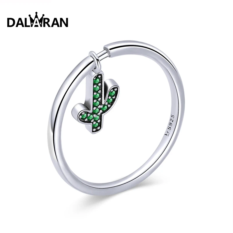 DALARAN 925 sterling silver youth charm personality green bird pendant bright eye light female matching match ring | Украшения и