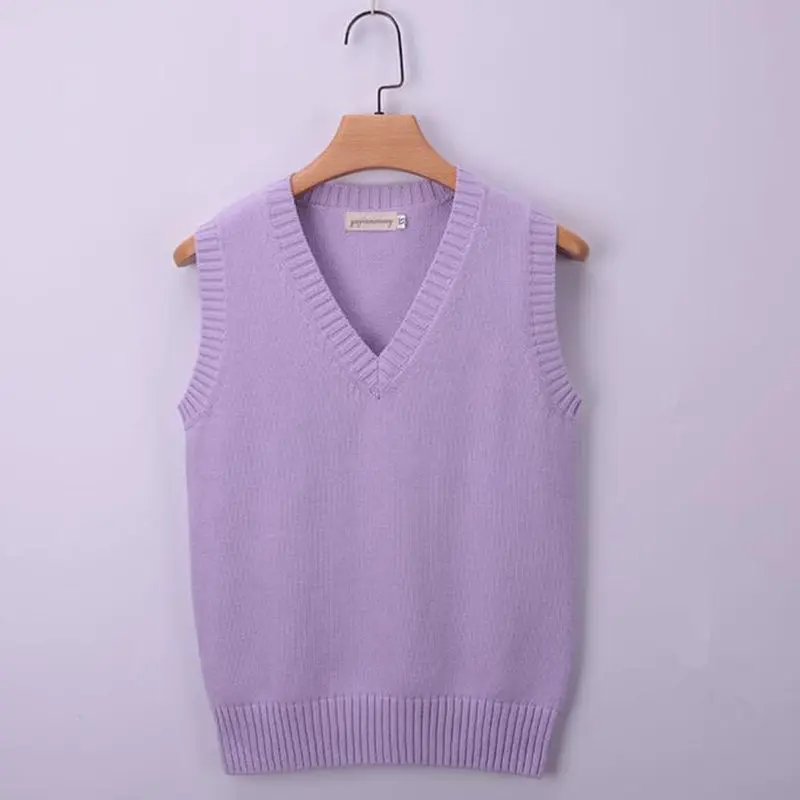purple-vest Японский JK Униформа кардиган школьника свитер Аниме Лолита горничной Хэллоуин Косплей Костюм зима осень верхняя одежда - Цвет: purple-vest