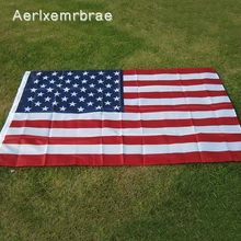 aerxemrbrae flag150x90см флаг США Высокое качество двухсторонний Печатный полиэстер американский флаг втулки флаг США