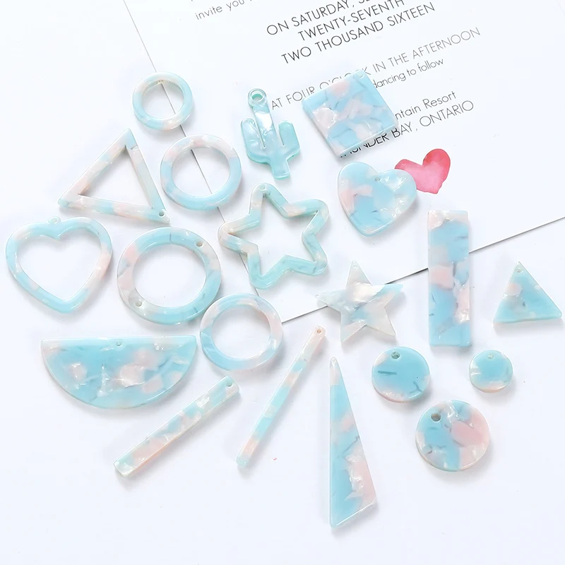 Голубая мечта кислоты кулон ногтей уха клип кольцо DIY ручной аксессуары материал