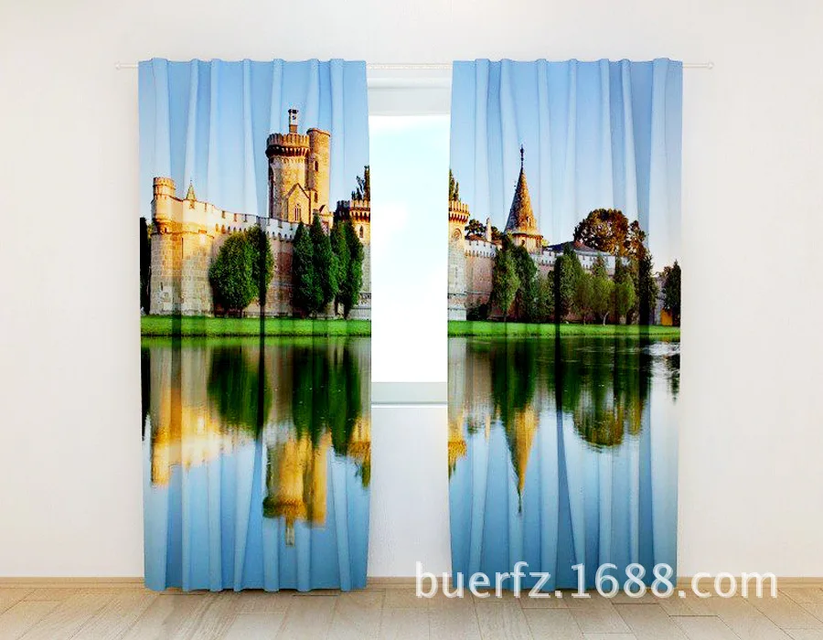 landscape 3D Photo Forest Fall Printing Blackout Window Curtains For Living room Bedding Hotel/Office Drapes Cortinas para | Дом и сад