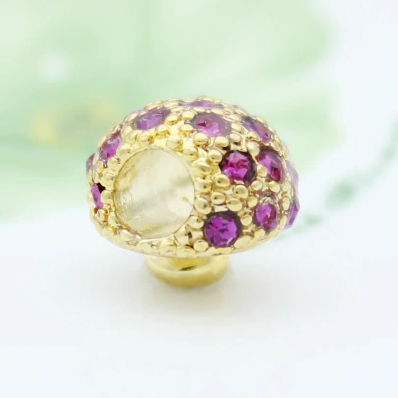 Фиолетовый горный хрусталь гриб очарование бусы ручной работы DIY ювелирные