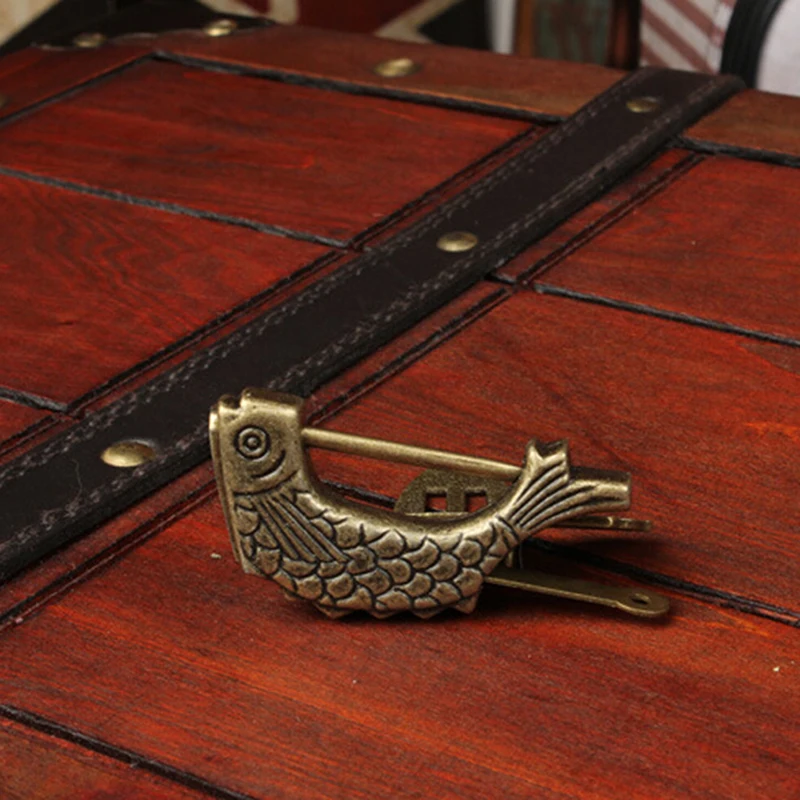 Antique Bronze Alloy Chinese Old Wooden Box Lock Jewelry Chest Padlock for Suitcase Drawer Cabinet | Обустройство дома