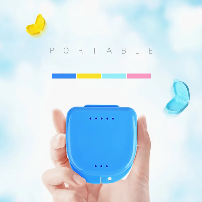 Зубной фиксатор для хранения протеза коробка частичный протез чехол