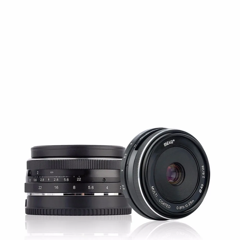 MEKE Meike MK-28mm F2.8 объектив с большой апертурой ручной фокусировки для Canon-EF-M EOS M1/M2/M3/M5/M10/M100