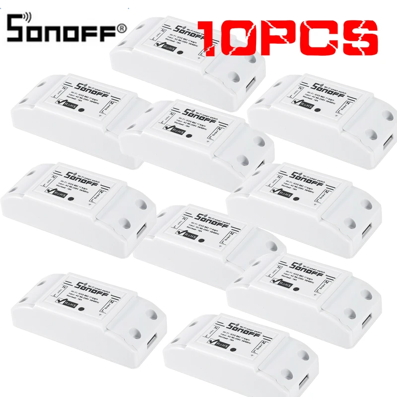 Интеллектуальный выключатель света Sonoff Basic переключатель Wi Fi DIY Беспроводной