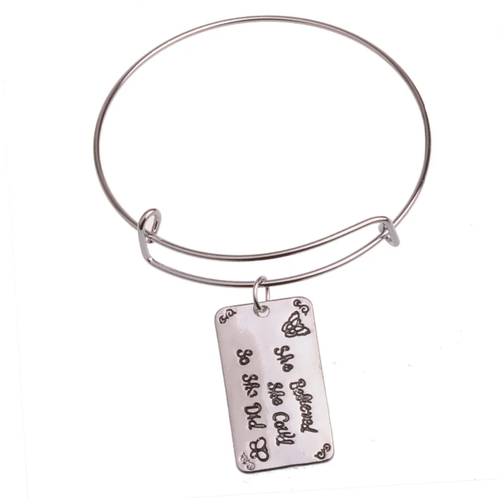 Браслет Bespmosp с кристаллами для мамы папы няни она верила что сможет собака ярлык