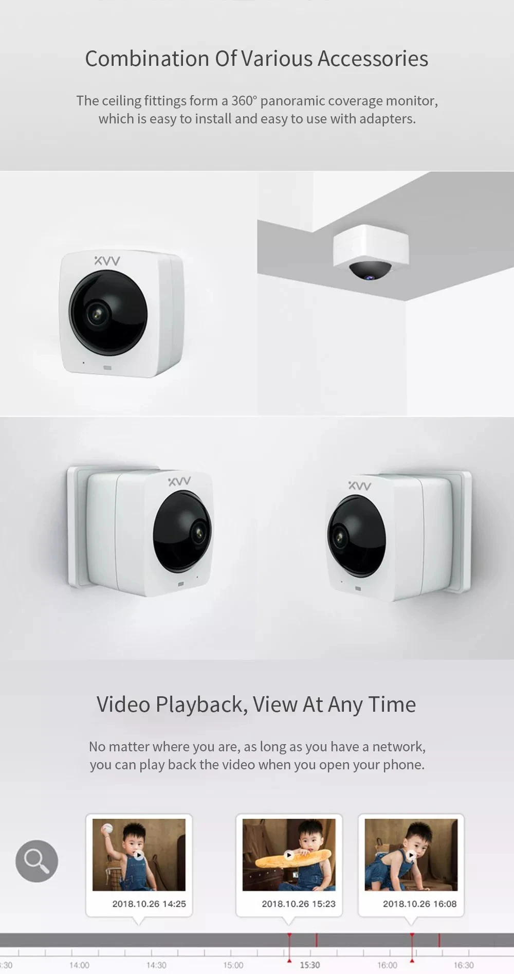 Xiao mi jia XiaoVV ночная версия работа с mi Home App Smart Panora mi c IP камера HD 1080P 360 Panora mi c AI гуманоидное Обнаружение