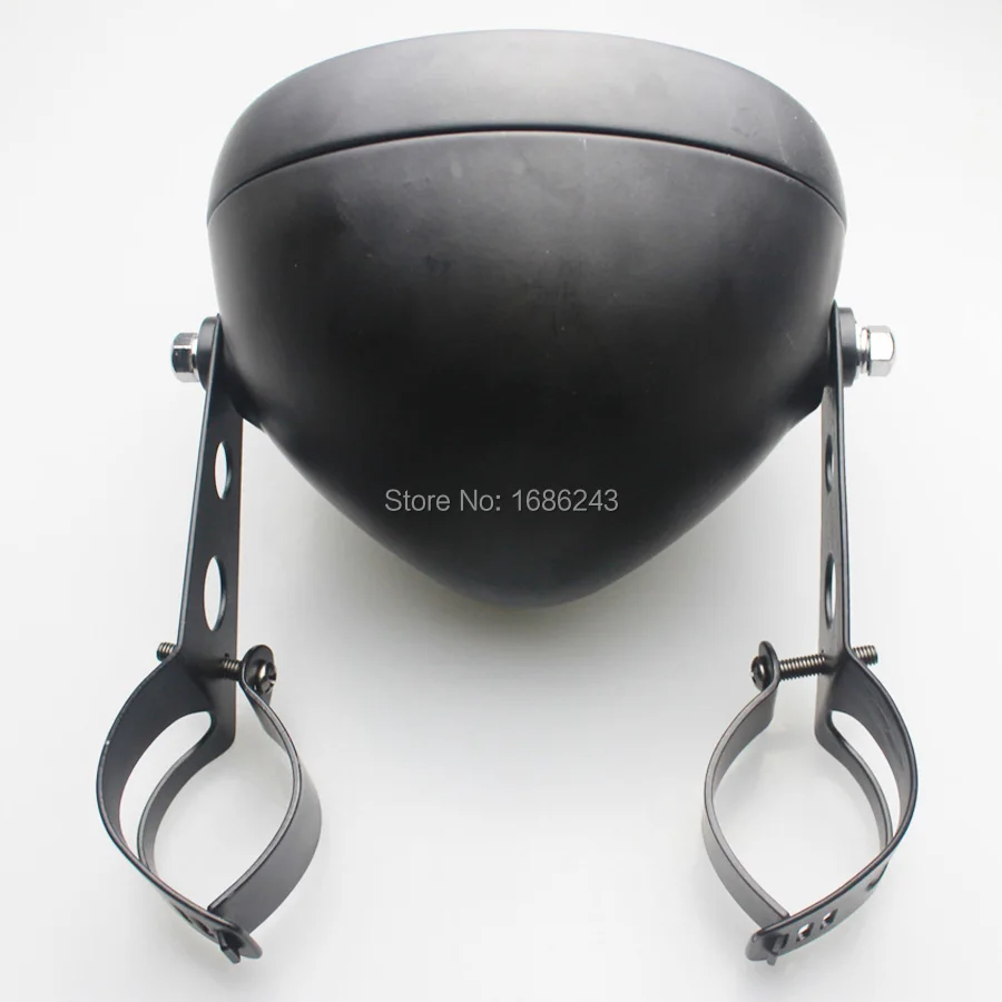 Черный металлический Ретро 12 В галогенная передняя фара лампа + Вилка Трубки