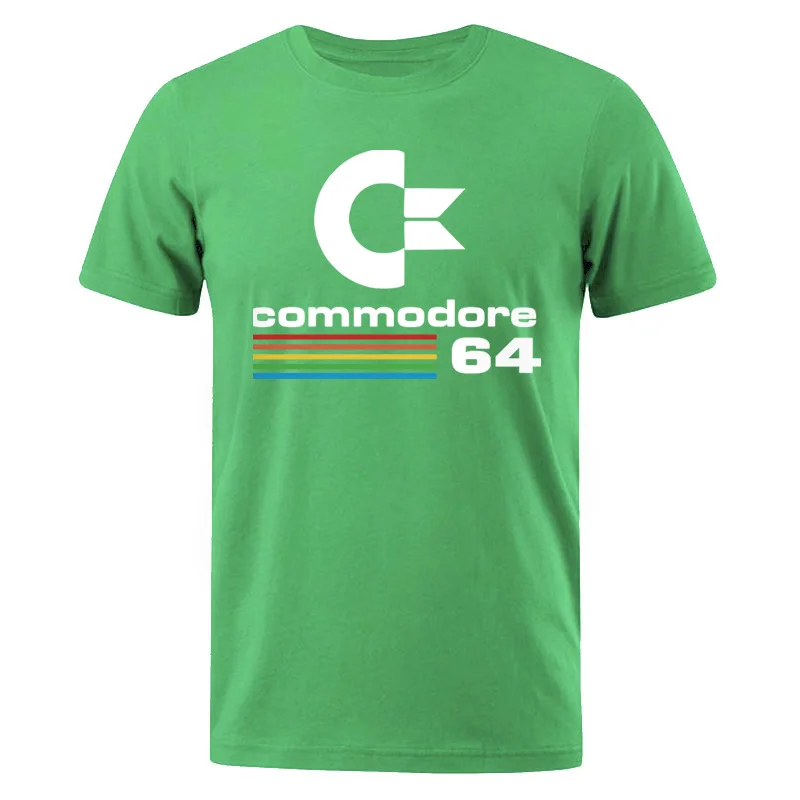 green 6 Мужские футболки Лето Commodore 64 Футболка с принтом C64 SID Amiga Ретро крутой дизайн футболка с коротким рукавом Топ Футболка Мужская s одежда - Цвет: green 6