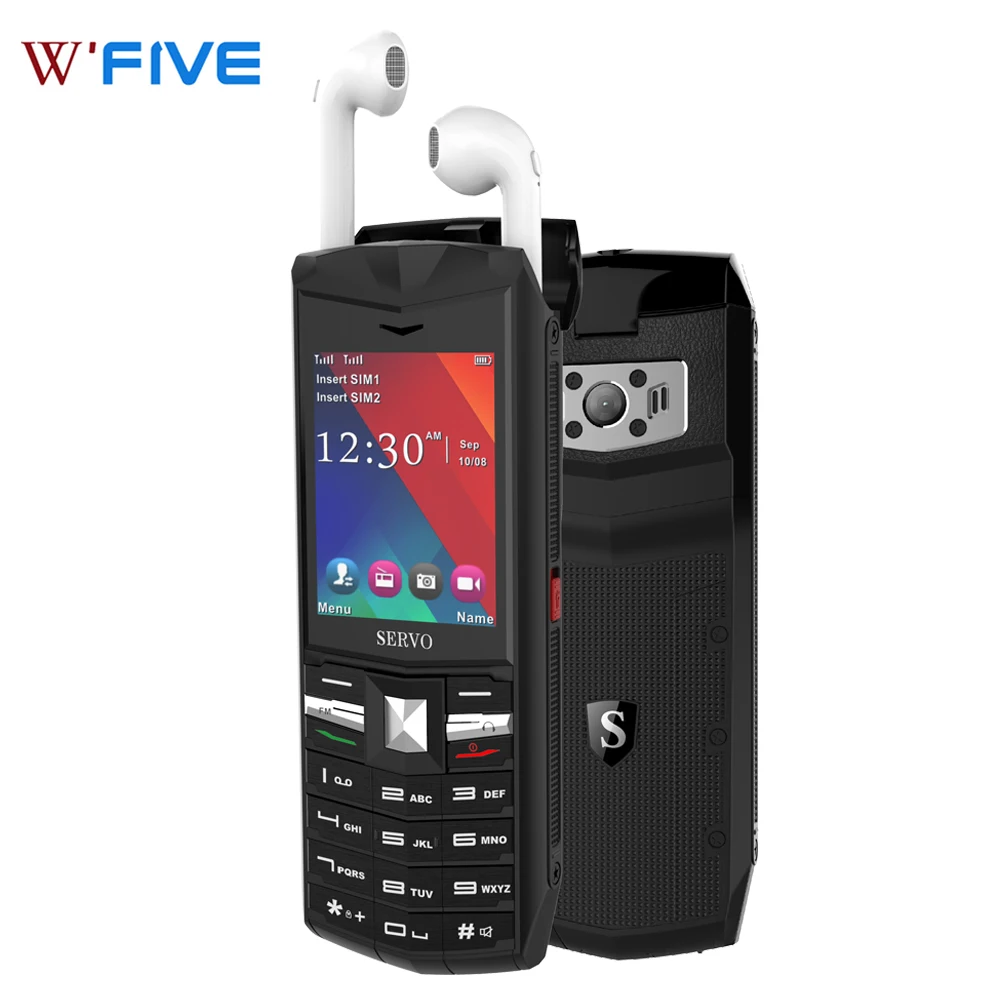 SERVO R26, 2,4 дюймов, две sim-карты, 3000 мА/ч, Дополнительный внешний аккумулятор, мобильный телефон с Bluetooth 5,0 TWS, беспроводные наушники, GSM мобильный телефон
