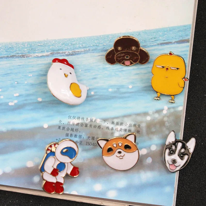 Timlee X003 Free shipping Cartoon Lovely Animal Chick Dog Astronaut Brooch Pins Fashion Jewelry Wholesale | Украшения и