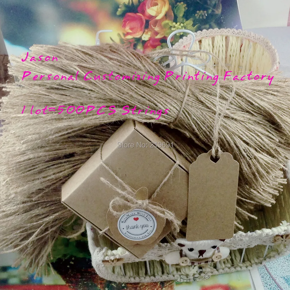 Натуральные конопляные струны на складе картонные пустые ценники Висячие бирки