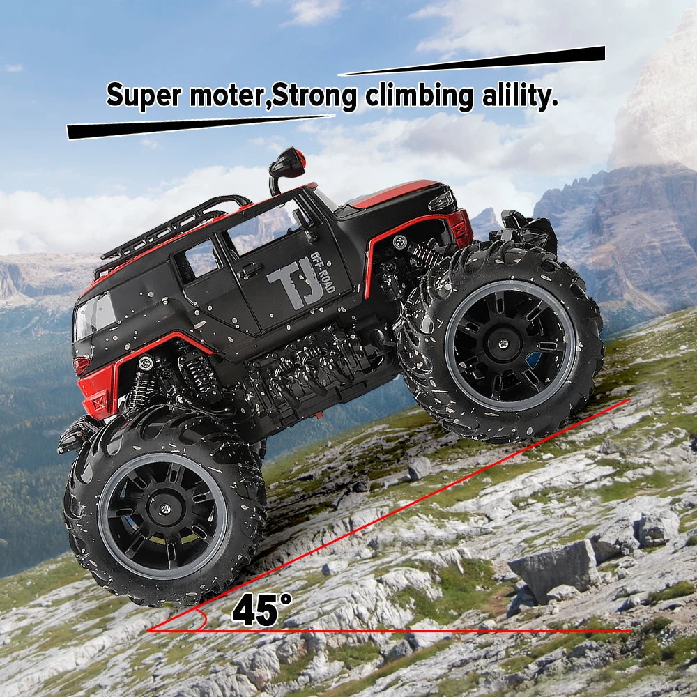 GizmoVine RC автомобилей 2,4 ГГц 1/16 RC байк 2 колеса Рок Гусеничный ралли Bigfoot автомобилей Off- внедорожник дистанционного управления автомобилем