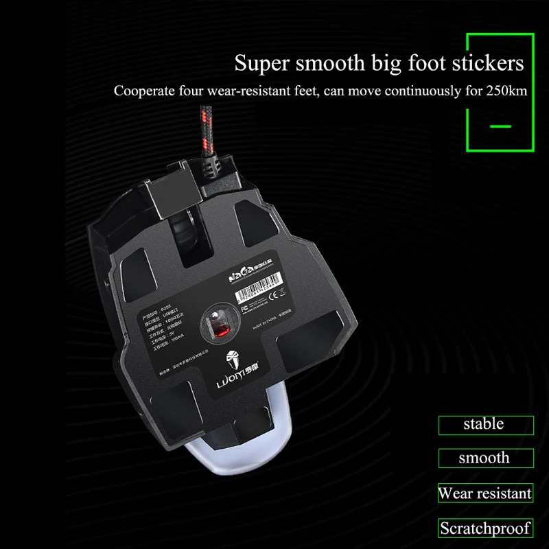 FELYBY кабель USB игровая мышь поддерживает эргономичный оптический разрешение 4000 Точек на дюйм 7-ключ компьютерная мышь для ПК для ноутбуков