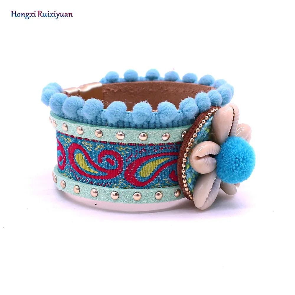 Модный браслет в богемном стиле женские браслеты с ракушками и цветами