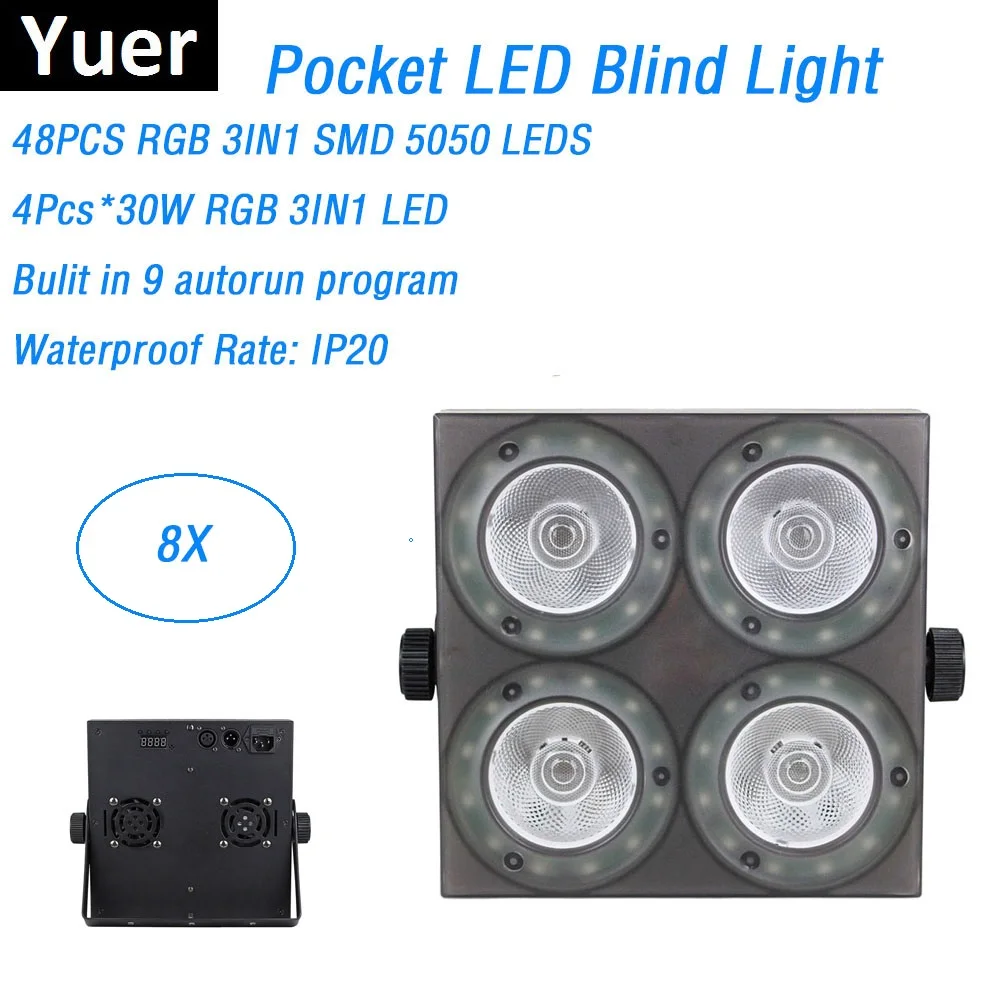

8XLot 4X30W RGB 3IN1 LED Stage Lights DMX Par Lights DMX Controller Wash Effect Lights Pefect For Wedding Party Events Shows