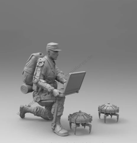 1/35 модельная фигурка из смолы комплект солдата с крабы шахтных Unassambled