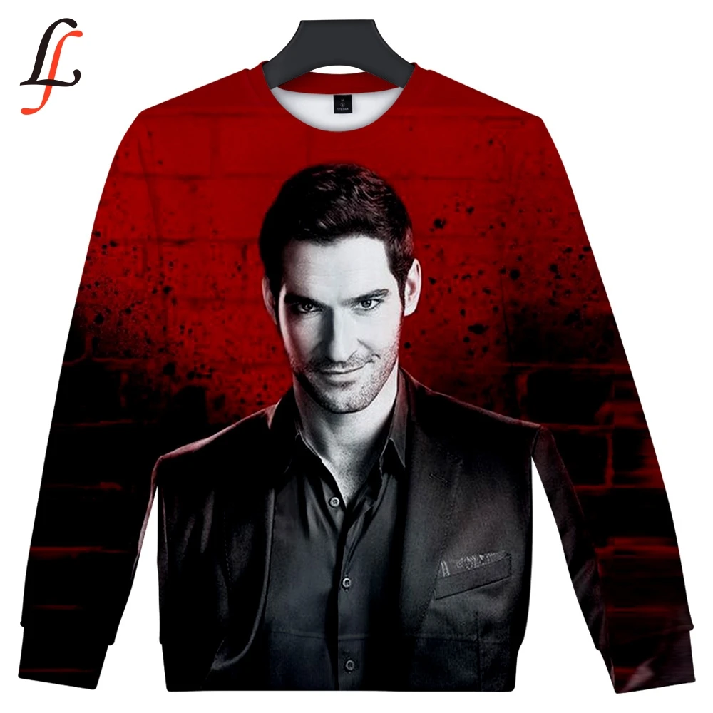 Толстовка с 3D принтом Lucifer Женская/Мужская Повседневная большого размера 4XL 2019 |