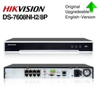 Видеорегистратор Hikvision, оригинальный Сетевой видеорегистратор NVR DS-7608NI-I28 P, 8 каналов, POE, для камеры 12 МП, макс. 2 SATA