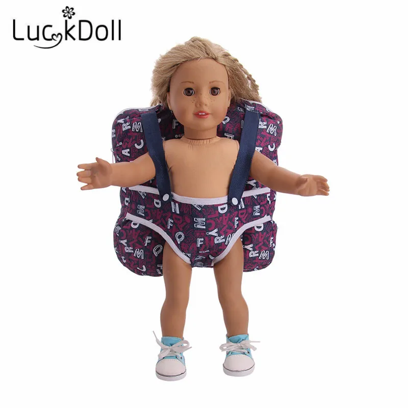 Модный рюкзак LUCKDOLL 18 дюймов американская кукла 43 см аксессуары для одежды