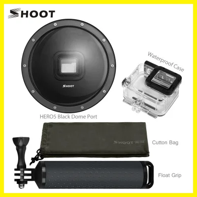 Цена Купол 6 дюймов для экшн-Камеры Gopro Hero 6 5 Black, с водонепроницаемым чехлом, купол для объектива Go Pro 6 5, аксессуары для Go Pro