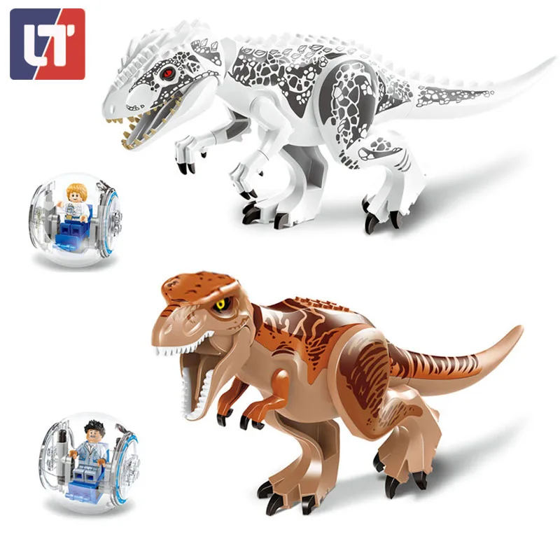 2017 NEW Dinosaur FUNLOCK Jurassic World Park 4 Tyrannosaurus Blocks Funny Bricks Model Toy Indominus Rex Compatible With Legoe | Игрушки и