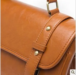 Star Korean box package VIVI magazine retro wind oil leather bag briefcase cross body bags women handbags T217 |