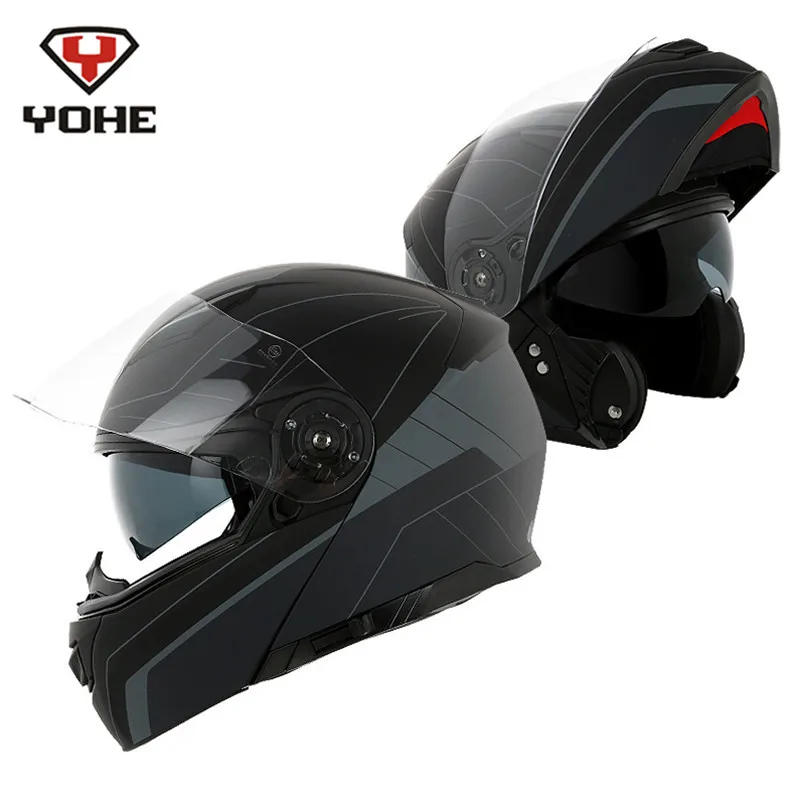 YOHE 2018 мотоциклетный флип шлем с полным лицом модульный гоночный Casco Moto Capacetes для