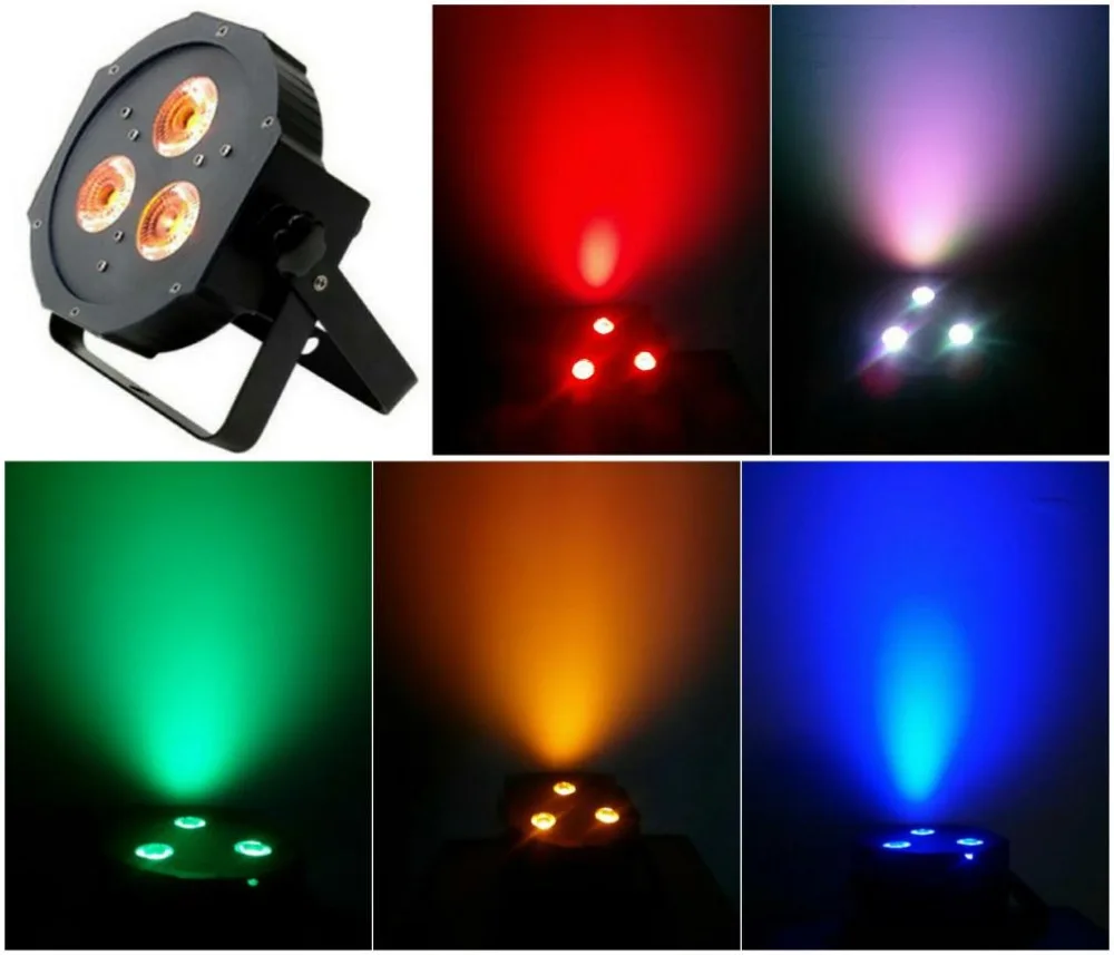 20 шт./лот праздничный светильник Slim Par led 3x15 Вт RGBAW 5 в 1 Flat par36 светодиодный для