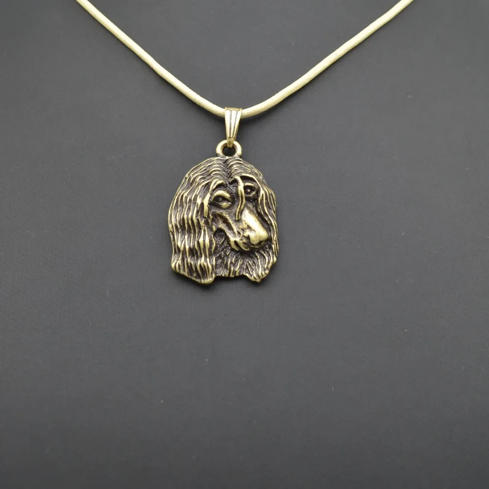 Модные милые старинные 3D афганских собака кулон колье для женщин ожерелье