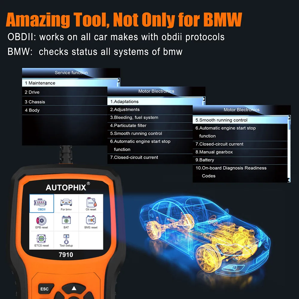 Autophix 7910 OBD2 сканер диагностическая Автоматическая полная система ABS/Подушка
