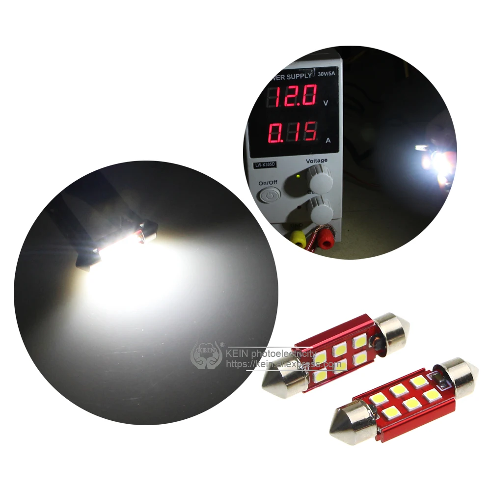 KEIN 6 шт. C5W C10W festoon led 3030 супер яркий atuo автомобиль 31 мм 36 39 41 лампа для чтения