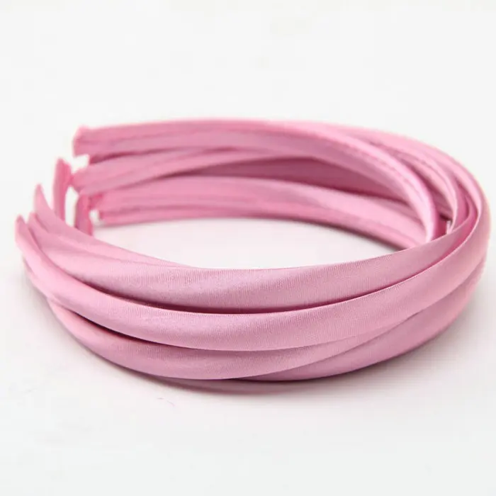 10 шт./лот 10 мм однотонные Цвет атлас покрыты Смола Лента Hairbands Крытая взрослых детей Банданы