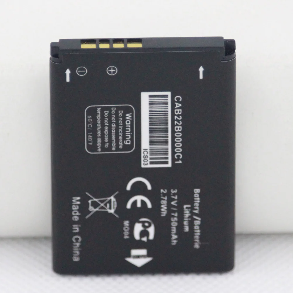 ISUNOO 50 шт./лот литиевая батарея CAB22B0000C1 для Alcatel мобильный телефон|Аккумуляторы