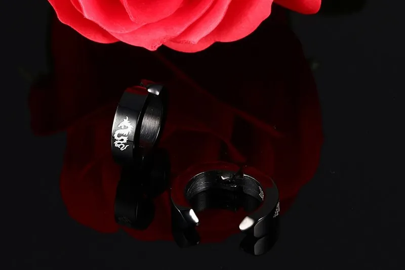 Модные серьги кольца для женщин из нержавеющей стали с драконом|earring color|earingshoop