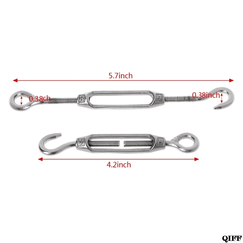 Прямая поставка и 4 шт. 304 из нержавеющей стали M4 крюк и винт светильник Натяжной трос APR29