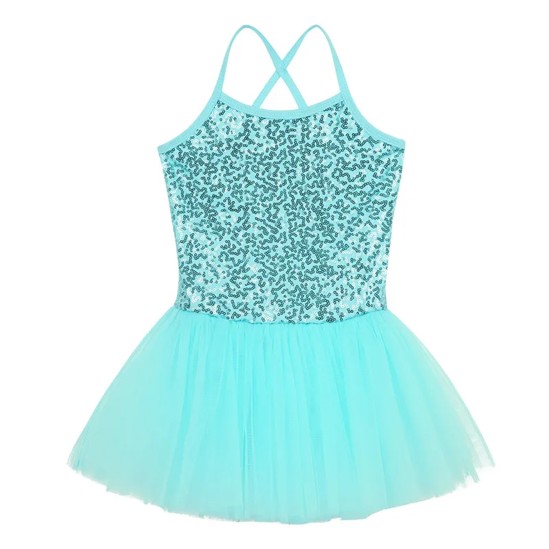 Детское балетное платье танцевальное платье-пачка с блестками для девочек