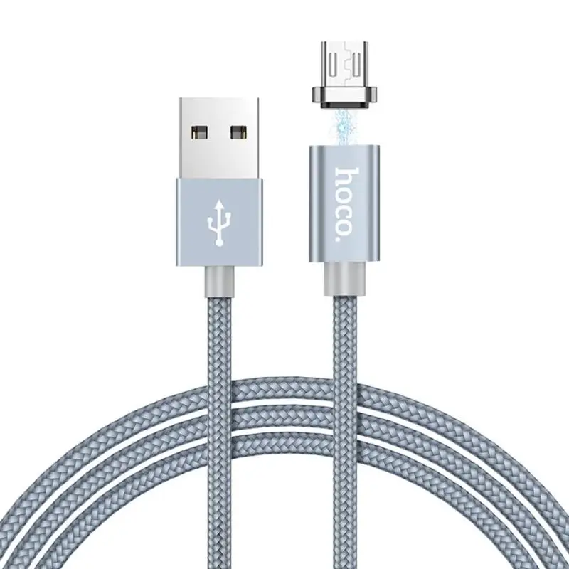 HOCO U40A 1 м плетеный нейлоновый Магнитный USB кабель для быстрой зарядки и синхронизации данных для телефонов Android кабель передачи данных для быстрой зарядки - Цвет: Micro