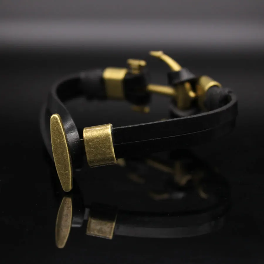 22 см мужские ювелирные изделия в пиратском стиле бронзовые браслеты с якорем из