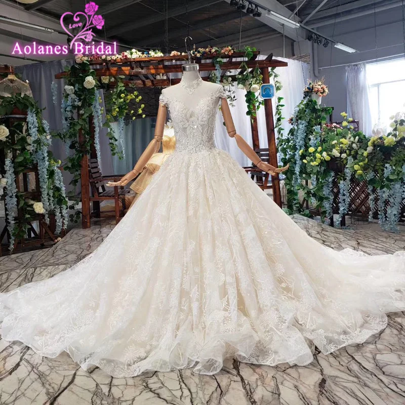 Роскошные свадебные платья 2019 Vestido De Noiva Princesa Boho блестящее Свадебное бальное